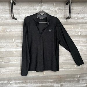 Under Armour | Loose Heatgear Men’s Black Quarter Zip | Size L